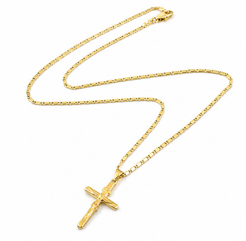 Collier homme plaquet - plaquet, 24k