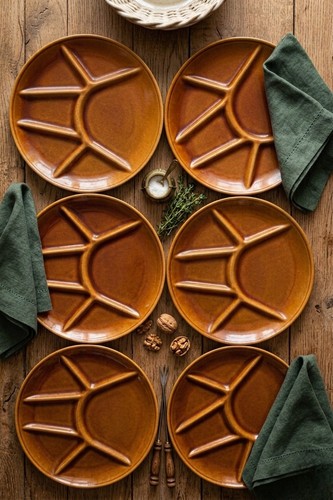 Lot assiettes à fondue - 6,