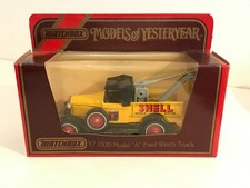 matchbox models of yesteryear y7 model a ford wreck truck 1930 shell