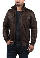 Blouson cuir bombardier marron