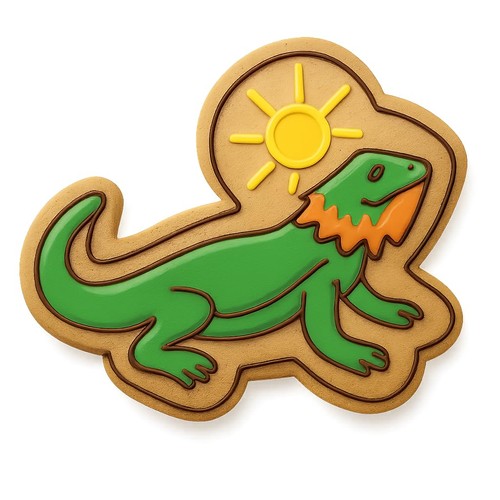 Sunbathing pogona cookie - sunbathing,