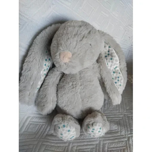Doudou lapin peluche gris - doudou,