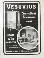  1914 VESUVIUS AUTOMATIC GAS BATH HEATER PRESS ADVERTISEMENT BATHROOM