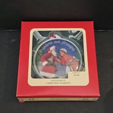 Vintage Enesco Grandparents Christmas Warmth Ornament 1992 Porcelain 120452-1