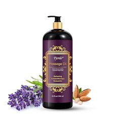 Huile de Massage à la Lavande, 296ml Huile de Massage Relaxant avec Huile de ...