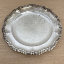 Antique Felix Brother Silver Metal Round Dish Tray