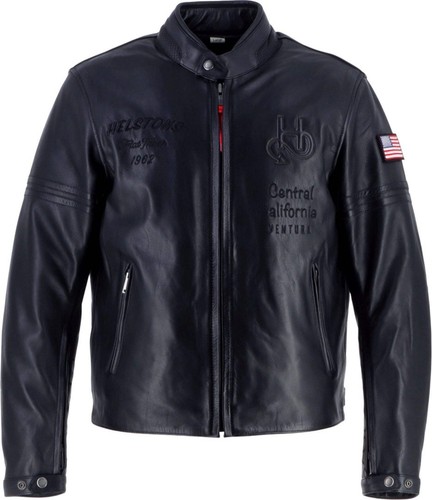 Veste cuir moto helstons - cuir,