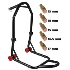 Front Motorcycle Lift Stand Steering Tank Top Black 4 Wheels 5 Pins Included 123