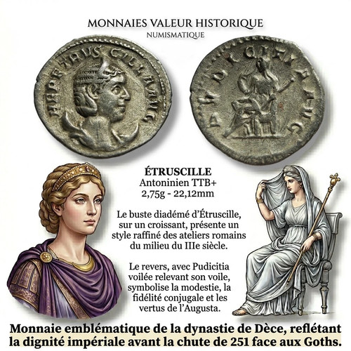 étruscille antoninien ttb - Étruscille, ttb+