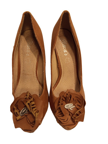 Escarpins marron cuir - , t38