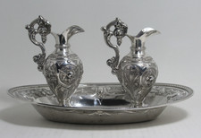 Burettes d'autel en argent , orfèvre Pierre-Henry Favier , Paris XIXème siècle 