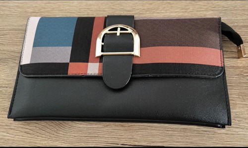 Pochette cuir pailleté - cuir,