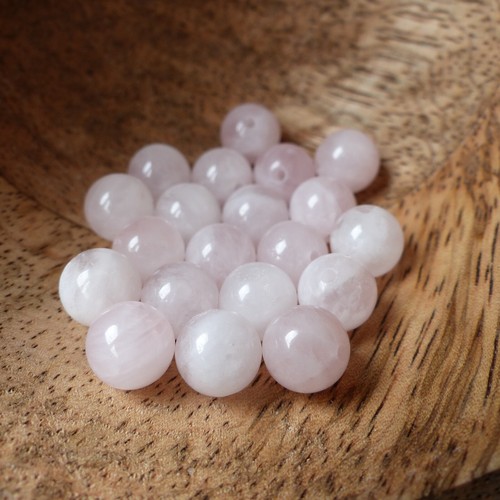 Quartz rose perles - -,