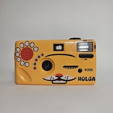 Holga K205 Cat Face 35mm Film Camera Yellow Rare from Japan *read description* 
