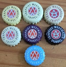 Lot of 7 WESTMALLE Beer Capsules New And Old TRAPPIST Belgium 