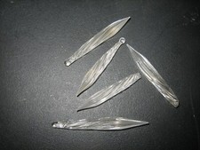Lot de 5 plumes en cristal /