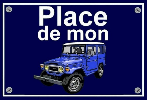 Plaque place mon toyota - place, de