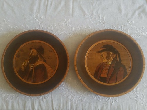 French wooden pyrographic - wooden,