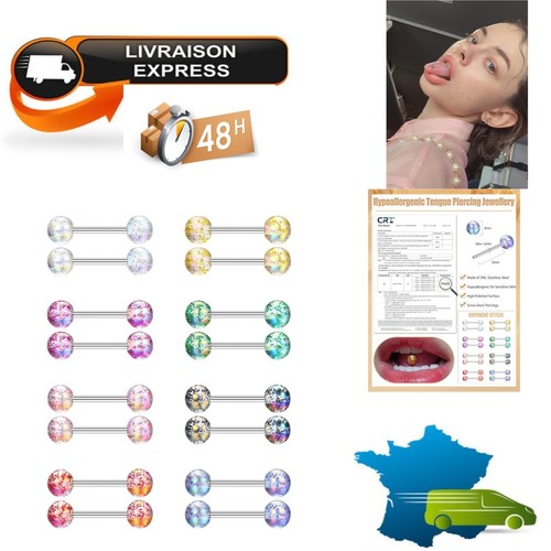Piercing langue tétons - et,