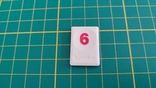 Tuile chiffre 6 rouge jeu