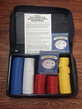 Cardinal Texas Hold 'Em Poker Complete Set in Canvas Zipper Case.