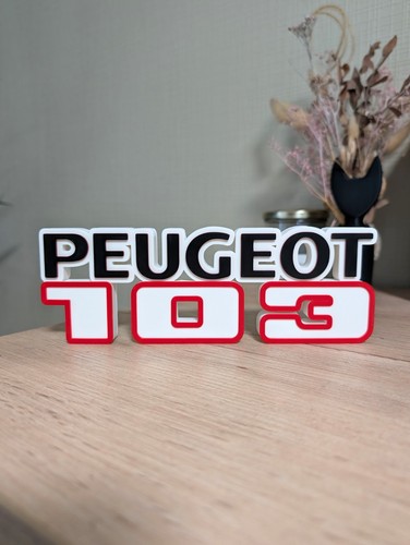 Enseigne peugeot 103 plaque - enseigne, 3d