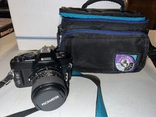 Ricoh KR-5 III 35mm Film Camera W/Promaster Spectrum 7 Lens And Vintage Bag