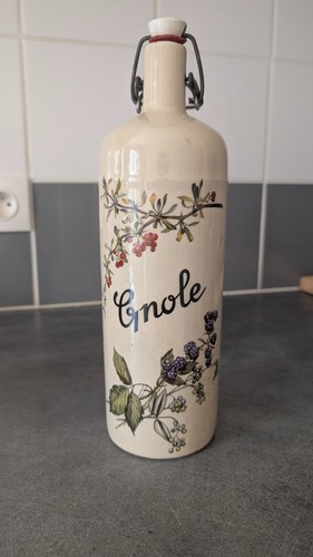 Bouteille grès décor - bouteille,