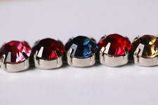12 X Swarovski CHATON MONTEES Rhodium Mounted Chatons 3mm Many Colors!