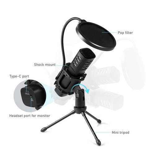Microphone usb cardioïde - microphone,