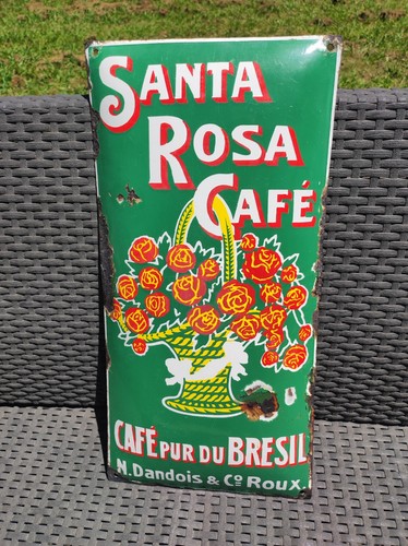 Plaque émaillée café - émaillée,