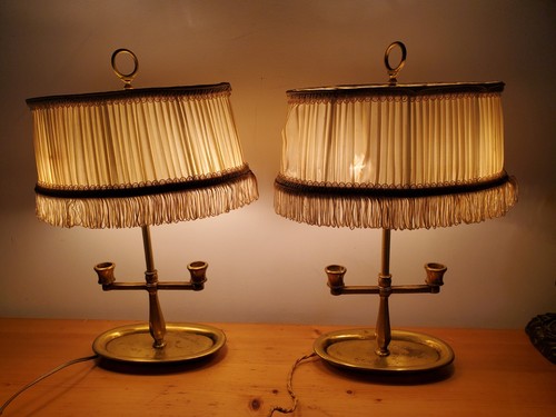 Ancienne paire lampes - paire, de