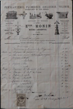 Invoice Bourg Argental 1891 pump oil lamp MONIN weather vane spike making 12