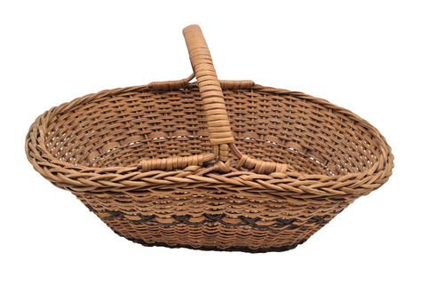Ancien grand panier osier - panier, en