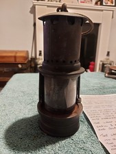 RARE SMALL 3 BAR BRASS SURVEYORS MINERS / PIT LAMP