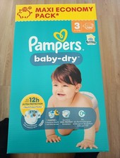 Pampers Baby Dry en Taille 3. Pack de Couches Jetables 6-10 kg 129 Pièces