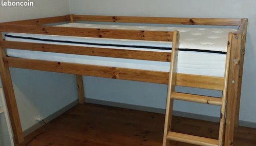 Lit mezzanine bois 90x190 - , cm