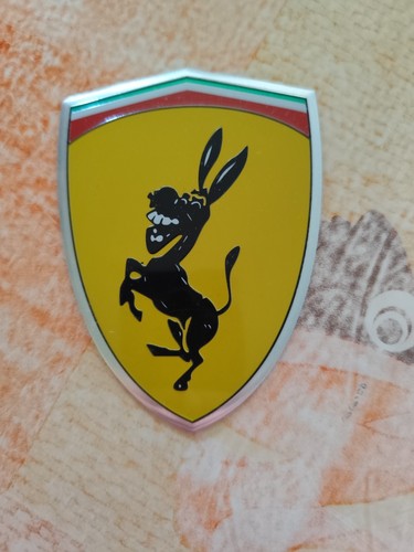 Insigne ferrari humour - insigne, Âne