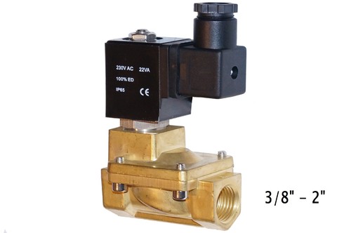 électrovanne laiton voies - laiton, 2/2
