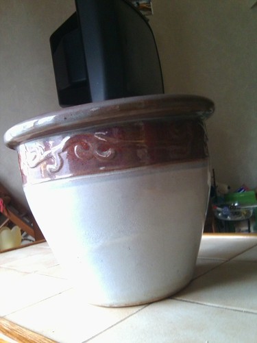 Grand pot fleurs cache - pot, à