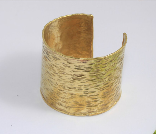 Bracelet manchette laiton - bracelet, en