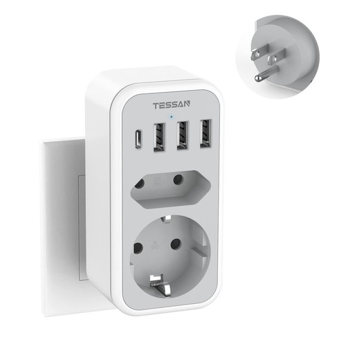 Adaptateur prise usa en 1 - prise, usa,