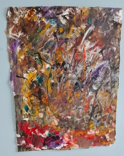 Expression féroce huile - ",