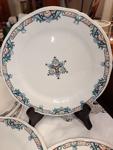 Ancienne assiette faience gien - assiette,