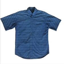 Bruno St-Hilaire Chemise Carreaux Manche courte 100% Coton Bleu Taille M Homme 