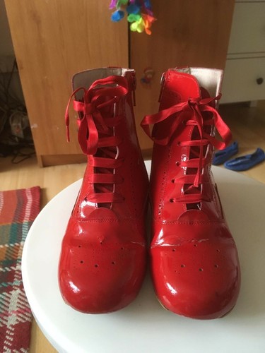 Bottes enfant cuir verni - , rouge