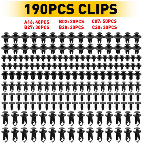 190pcs auto bumper clips - clips, car