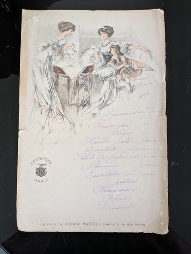 Menu ancien cognac martell - menu,