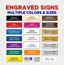 ENGRAVED SIGNS! Custom Name Plates, Plastic Labels, Office Door & Desk Plaques