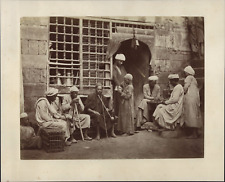 Hippolytus Delie & Émile Béchard, the smoker, Cairo, Egypt vintage print.  
